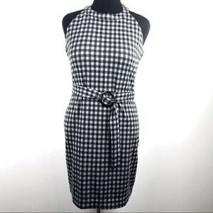 ee:somme Hawthorne Collection Gray and black plaid sleeveless dress - NEW